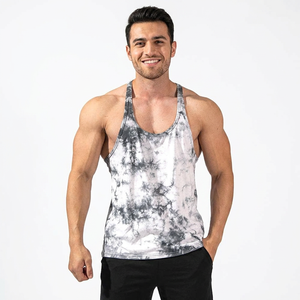 T-shirts de sport pour hommes avec logo personnalisé OEM, en maille, sans manches, pour la course à pied, débardeur de sport pour hommes, débardeur de haute qualité - Product Image 1