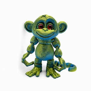 Figurine de singe articulée en plastique PLA imprimée en 3D, avec articulations mobiles, jouet anti-stress, décoration de bureau, cadeau animal mignon, à partir de 7 ans - Product Image 6