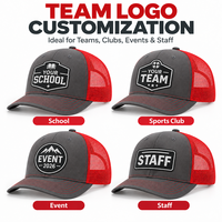 Casquette de baseball personnalisée en maille polyester légère avec logo d'équipe, idéale pour les événements sportifs et la promotion, ajustable, vente en gros, style trucker