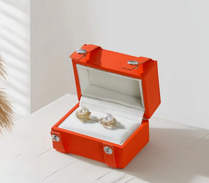 Boîte à bijoux <span class=keywords><strong>portable</strong></span> carrée haut de gamme personnalisée avec boutons-pression aux quatre coins, pour bagues, imprimé BIG TREE, idéale pour la Saint-Valentin - Product Image 6