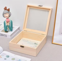 Boîte cadeau en bois faite à la main pour parfum, vin, bougie, gâteau avec couvercle transparent, gaufrage/estampage en pin, pelliculage mat, logo personnalisable