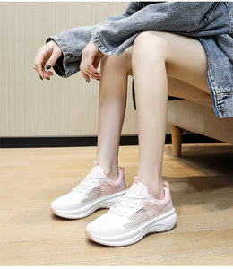 Chaussures de tennis tendance pour femmes 2026, semelle épaisse, respirantes, rehaussantes, ajourées, multifonctionnelles, design sportif pour la course, été - Product Image 6