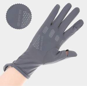 Guantes de protección solar de verano para mujer fina de seda de hielo Anti-ultravioleta Rocío dedo pantalla táctil conducción guantes transpirables antideslizantes - Product Image 6