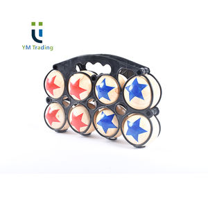 Lot de 8 boules de pétanque en bois pour boccia, intérieur et extérieur portables - Product Image 1