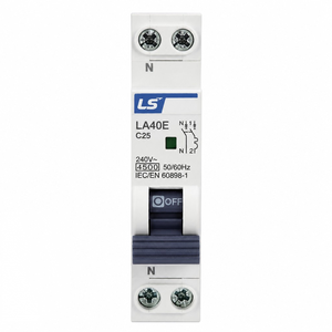 Disjoncteur miniature LS ELECTRIC LA40E-1P C25, norme IEC/EN 60898-1, certifié CE et KC, courbe de déclenchement C, stock disponible - Product Image 1