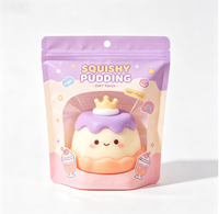 Sachet d'emballage refermable en plastique imprimé en gravure, résistant à l'humidité, pour jouets souple anti-stress