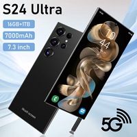 Versión Global del Teléfono Móvil S24 Ultra, Gran Memoria, 16 GB de RAM, Pantalla OLED de 6.8 Pulgadas, 144 Hz, LTE, CDMA, Carga Rápida de 65 W, Teléfono Inteligente