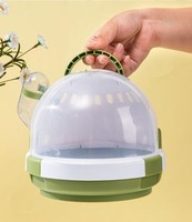 Vente en gros de cages pour hamsters portables en plastique pour l'extérieur style ovni bleu vert rose orange palettes à plateaux en plastique pour plusieurs couleurs