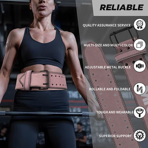 MKAS toptan Unisex özel spor eğitimi 10Mm spor deri ağırlık kaldırma kemer dana geniş halter kemeri - Product Image 5