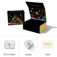Boîte cadeau rouge pour le Nouvel An, boîte en papier magnétique exquise pour Noël, boîte cadeau de Noël, emballage de luxe