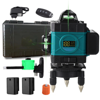 Niveau laser 16 lignes, ligne verte rotative 4D, auto-nivelant, 360 horizontal et vertical, niveau laser super puissant