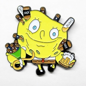 Spilla Personalizzata in Lega <span class=keywords><strong>di</strong></span> Zinco Design <span class=keywords><strong>Spongebob</strong></span> Alta Qualità Spille Cartoon in Metallo Smaltato - Product Image 1