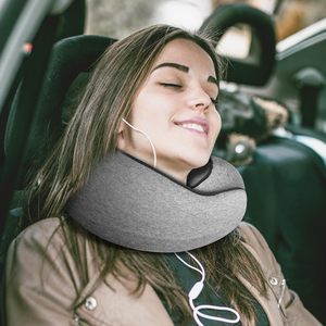 Oreiller de voyage pour le <span class=keywords><strong>camping</strong></span> Oreiller de vol gonflable en forme de U pour le soutien cervical et la randonnée Siège de voiture en avion - Product Image 1