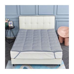 <span class=keywords><strong>Surmatelas</strong></span> antidérapant en microfibre bleu violet de qualité supérieure <span class=keywords><strong>4</strong></span> bandes élastiques antibactériennes perméables à l'air pour une utilisation à l'hôpital à la maison - Product Image 1