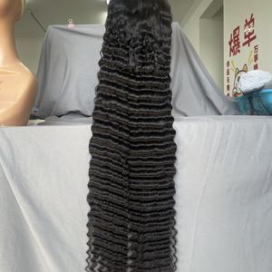 วิกผมลอนลึกสีดำ 13x6  ไฮไลท์สี 99J สีธรรมชาติ ผมแท้ 100% ความหนาแน่น 180% ยาวพิเศษ - Product Image 2