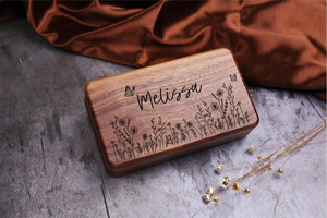 美国仓库存批发装12个装胡桃木首饰盒手链盒用于激光雕刻空白件 - Product Image 2