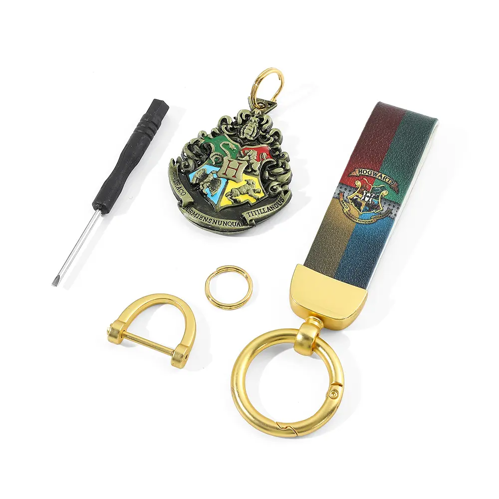 Harry Magic Quadri Muster PU Leder Schlüssel bund Tasche Anhänger Anime Schlüssel bund