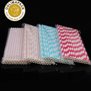 Biodegradable Paper Drinking Straw Recycled Disposable Individually Packaged Paper Straw