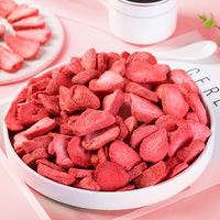 Huaran Lyophilisé Fraise Tranches En Gros En Vrac Croustillant Naturel Fruits Snack Usine Saine Exportation Directe pour Boulangerie Thé