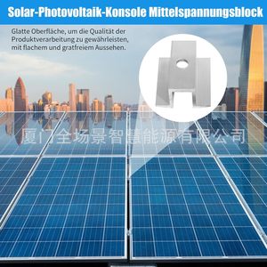 Pince de fixation solaire en aluminium, trou de 10 mm, sablée, pour système photovoltaïque - Product Image 3