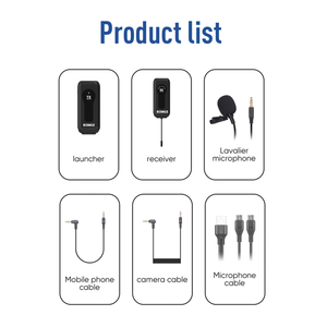 BG-141/142U Microphone professionnel Mini Ultra haute fréquence sans fil Lavalier caméra Microphone téléphonique pour conférence WiFi - Product Image 4