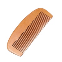 Peigne de barbe en bois naturel pour hommes, étiquette privée, double dents, moustache, bon marché, nouveau style,