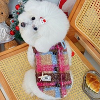 Gilet en velours moderne et écologique pour animaux de compagnie, motif animal, en polyester, pour la chaleur, nouvelle année, automne-hiver, mignon, dessin animé, chien, chat