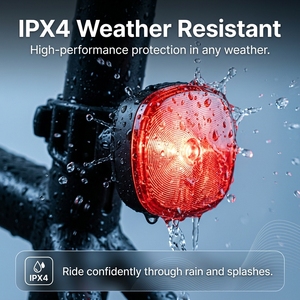 Ensemble de lumières de vélo LED 300LM, rechargeable par USB-C, combo de phare avant et arrière, IPX5, lumières de sécurité portables pour le cyclisme nocturne - Product Image 6