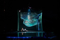 Système de projection holographique d'écran de gaze d'hologramme 3D transparent pour l'émission en direct