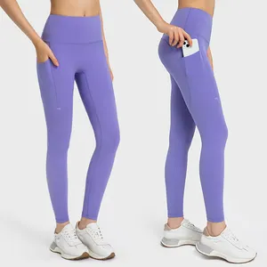 Gym Shaper a vita alta abbigliamento Yoga pantaloni da donna Super resistente al freddo con tasche laterali Leggings