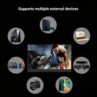 AHXJKA 23,8 Zoll LED Tragbarer Monitor mit verstellbarem Standfuß, 180Hz Bildwiederholrate, 100% sRGB, FHD IPS Panel, 2 integrierte Lautsprecher, Business