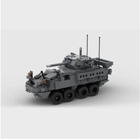 Petite pièce de construction MOC-146076 Véhicule blindé d'infanterie M1296 Série militaire créative