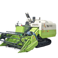 Moissonneuse-batteuse Wubota à chenilles autopropulsée pour céréales à petit grain et riz à alimentation complète