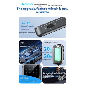 Nuevo Adaptador USB Inalámbrico 2 en 1 APT QCC 6.0, Receptor y Transmisor con <span class=keywords><strong>Dongle</strong></span> de Audio <span class=keywords><strong>AUX</strong></span> de 3.5mm para Auto/Aeronave - Product Image 3