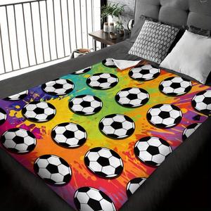 Manta de Franela con Diseño de Jugador de Fútbol Americano y Fuegos Artificiales, Reversible, Suave al Tacto, para Cama, Sofá o Sillón, con Impresión Personalizada - Product Image 5