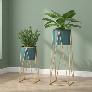 Tall Stand Metal Planters Elevate Your Space with Trendy Designs Hanging Planters for Balcony Living Room - Product Image 6