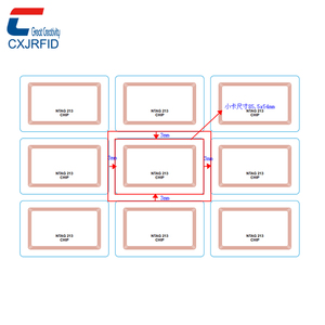 Rfid lập trình nhãn isso 14443a Mifare desfire EV3 NFC khô ướt Inlay - Product Image 3