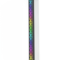 Casing Komputer ATX Mid Tower Putih 0.4mm SPCC Strip RGB Panel Samping Kaca 3mm TDW205W