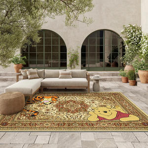 Tapis d'extérieur rectangulaire Wan Xinlong en velours cristal, motif dessin animé persan, antidérapant, résistant aux taches, lavable à l'eau, nettoyage localisé - Product Image 1