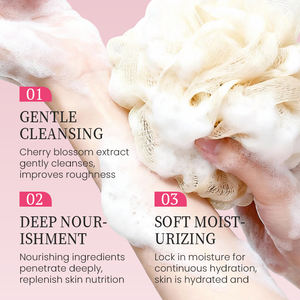 KORMESIC Savon en Gros 100g Doux Nettoyant Nourrissant Végétalien Blanc pour Machine, aux Fleurs de Cerisier, Noix de Coco et Lys, au Lait - Product Image 3