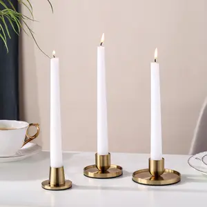 New Design Oil Burner Brass Candle Holders Brushed Gold Candlestick Holders For Christmas Or Wedding