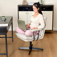 Chaise de bureau ergonomique en cuir véritable à commande pneumatique pour la maison et l'hôtel