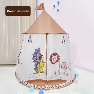 Vente en gros de fabricants de tentes pour enfants, intérieur, style château indien, yourte mongole, jouet, maison de jeu, porte simple en polyester - Product Image 6