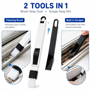 Cepillo de limpieza ecológico para rieles de ventanas de plástico, con cerdas de nailon, mini cepillo para grietas profundas y teclados, para limpieza. - Product Image 4