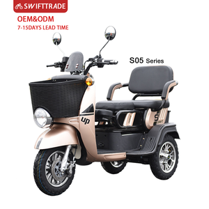 Tricycle Électrique Élégant en Acier avec Panier Avant et Siège, Batterie Plomb-Acide >60V, Longue Autonomie, 2 Passagers, Certifié CEE, Carrosserie Ouverte, 351500W - Product Image 1