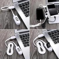 Hub USB 3-en-1 à 3 ports, chargeur répartiteur 5V, câble d'extension externe USB 3.0