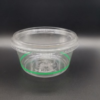 Contenants alimentaires transparents en PLA biodégradable en gros, gobelets à dessert en plastique pour fruits coupés avec couvercles