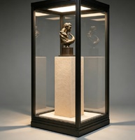 Desain Interior Museum Modern Elegan, Solusi Display Tinggi Berdiri Sendiri Lengkap dengan Pencahayaan LED untuk Patung Warisan Budaya