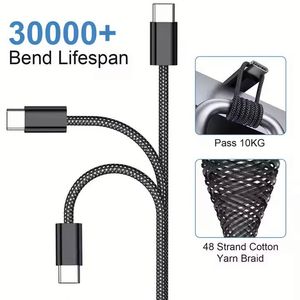 Wholesale Prices 1m <b>Type</b> <b>C</b> <b>to</b> <b>Type</b> <b>C</b> <b>Cable</b> 60w Fast Charging <b>Cable</b> Nylon Usb <b>C</b> <b>Cable</b> - Product Image 6