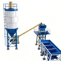 Planta Mezcladora de Concreto Estacionaria Marca SCHWELL Modelo HZS25, Mezcladora JS500, Equipo de Dosificación PLD1200, Silo de 80/100 Toneladas para